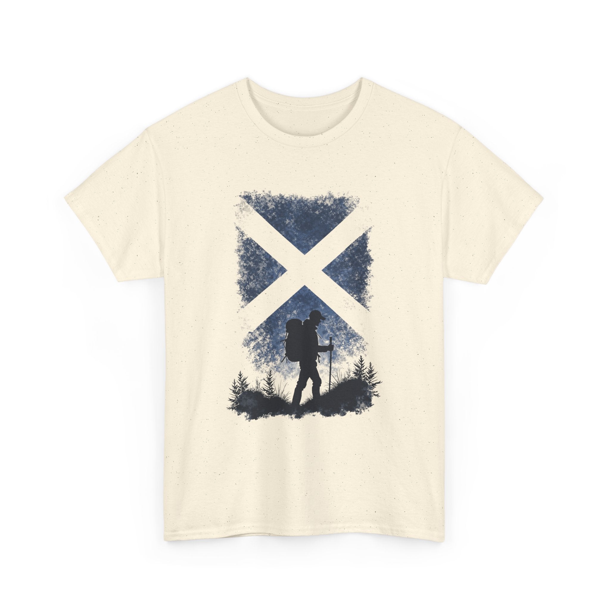 Hiker Scotland Flag T-Shirt — Scottish Hiking Graphic Tee