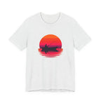 Fishing Sunset T‑Shirt — Retro Sunset Fisherman Boat Tee