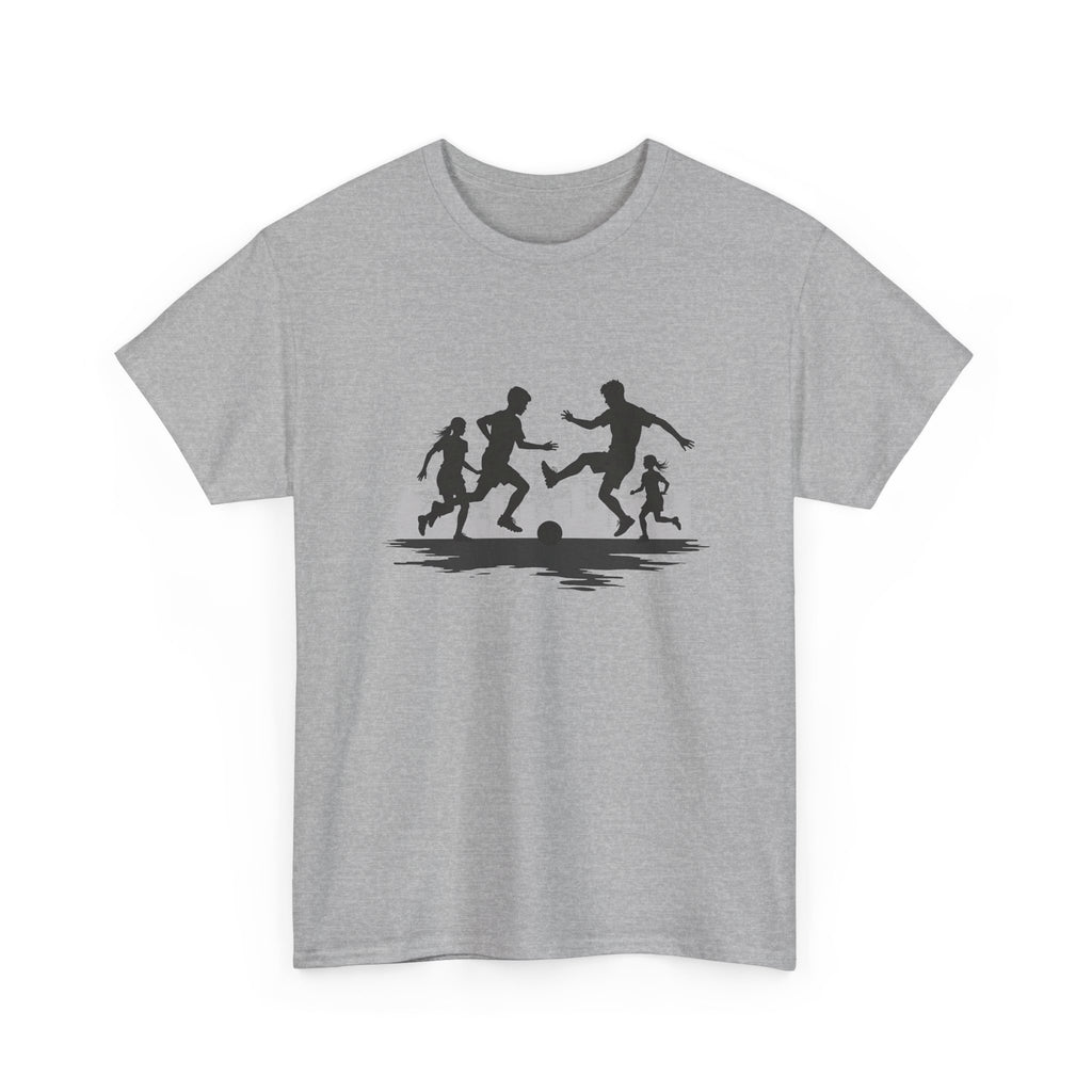 Youth Playing Soccer Silhouette Tee – Fun Outdoor Play Graphic T‑Shirt