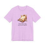 Cat Nap T‑Shirt — "How I Be In My Purrsonal Space" Cute Relaxed Cat Graphic Tee
