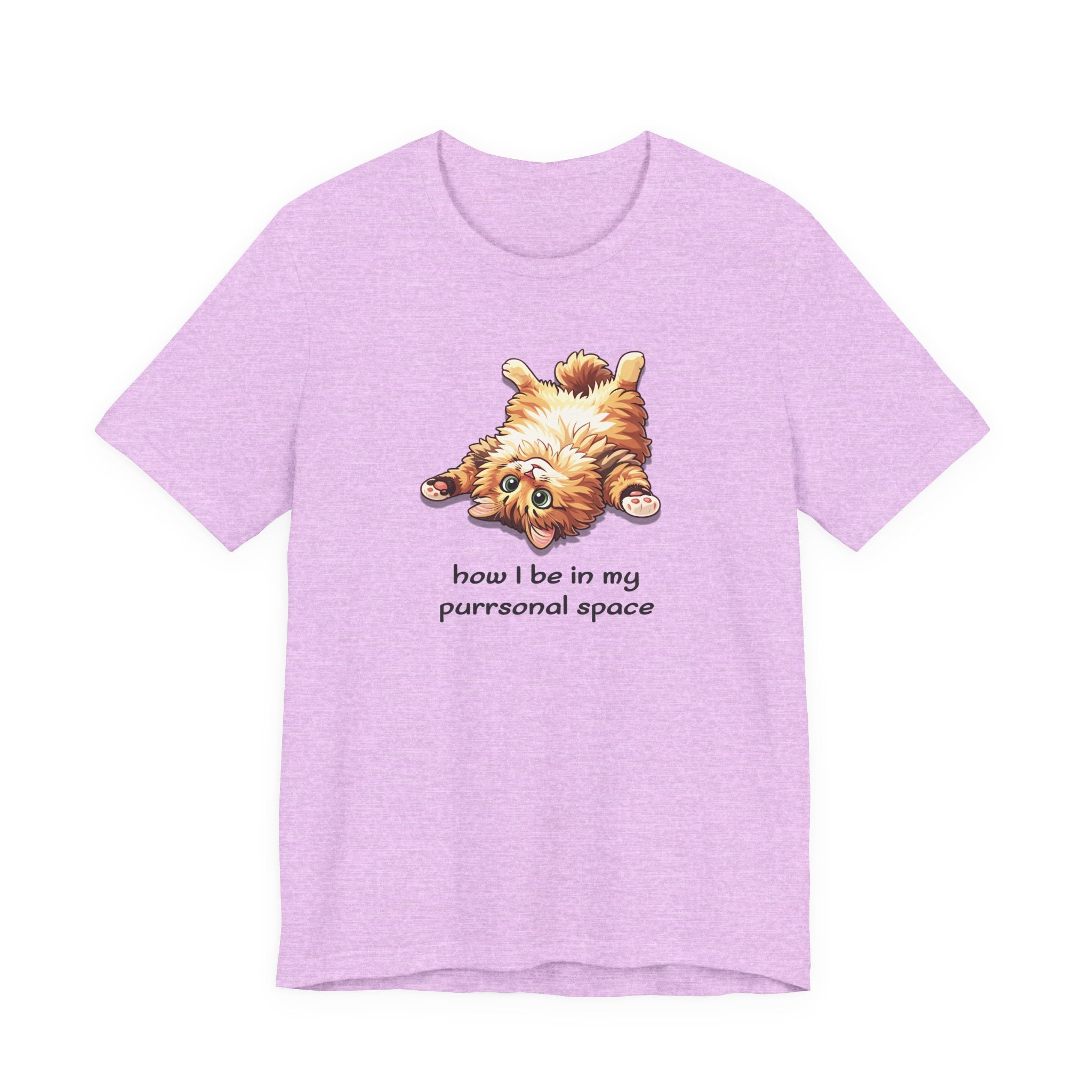 Cat Nap T‑Shirt — "How I Be In My Purrsonal Space" Cute Relaxed Cat Graphic Tee