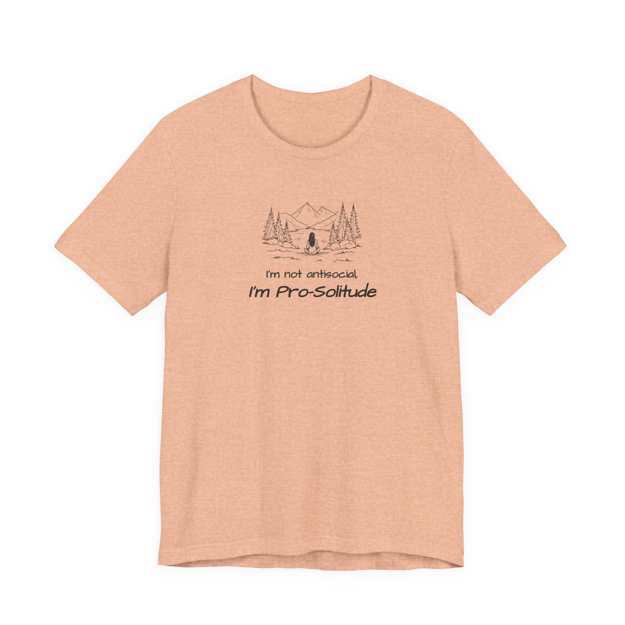 T‑Shirt — "I'm not antisocial, I'm Pro‑Solitude" Mountain Camping Introvert Graphic Tee