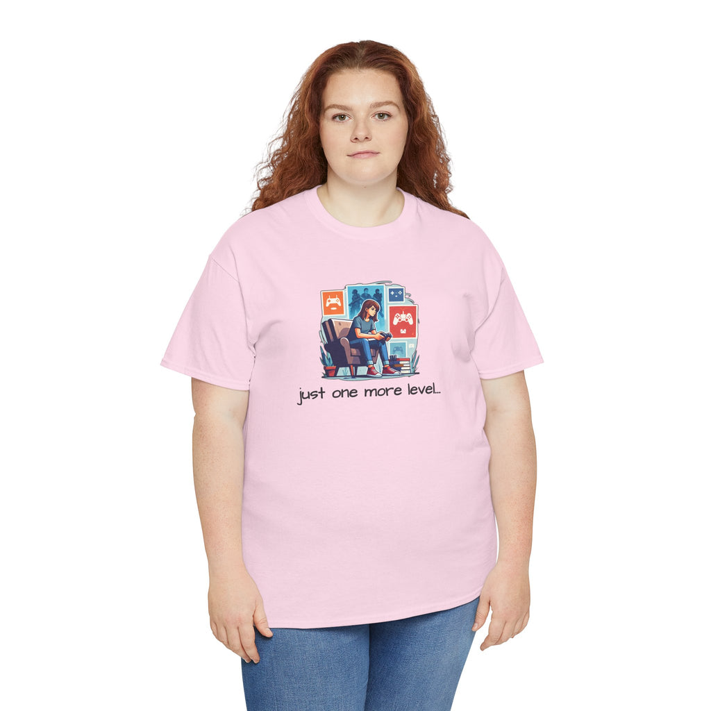 Girl Gamer Arcade T‑Shirt — "Just One More Level" Retro Video Game Tee