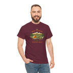 Rock Climbing Camping T-Shirt — "The Great Outdoors: Adventure Awaits" Graphic Tee
