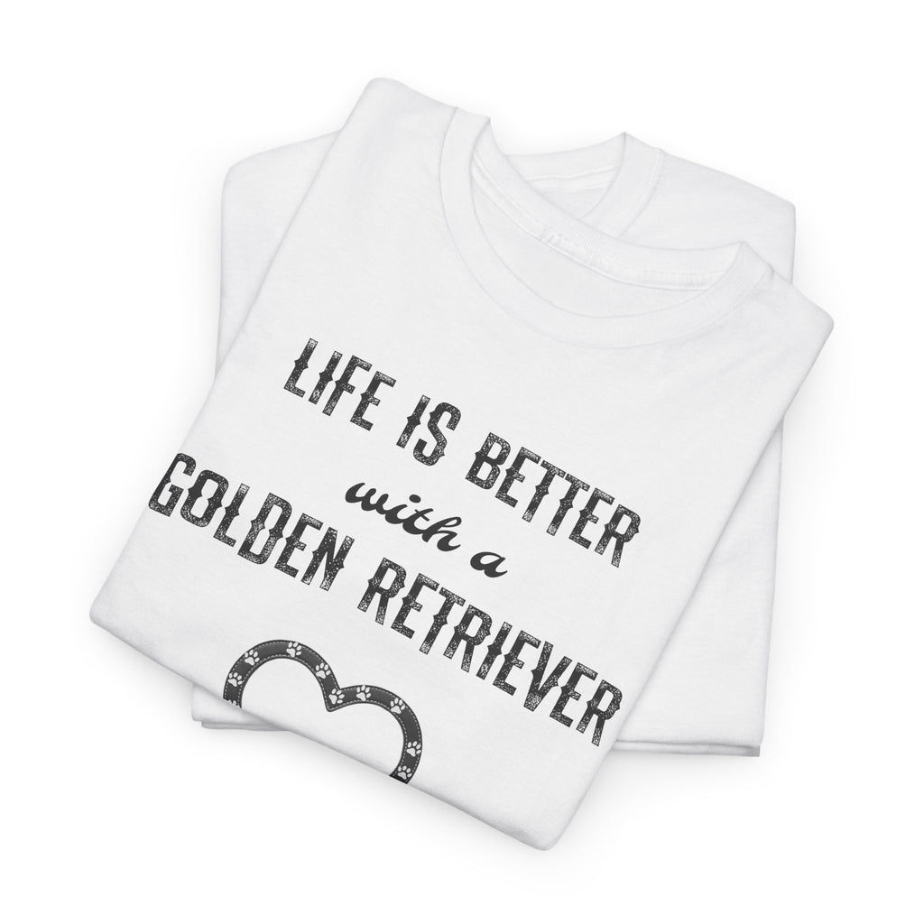Life Is Better with a Golden Retriever Heart Dog Lover Tee