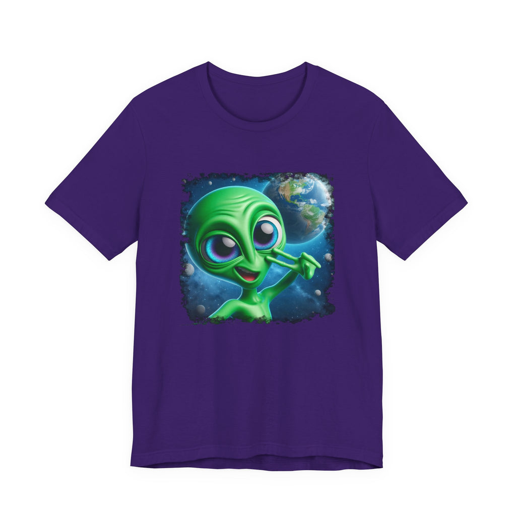 Unisex Jersey Alien Selfie Short Sleeve Tee