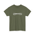 Green t-shirt with 'Wander Often' text on a white background