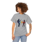 Music Lovers T‑Shirt – Guitarist & Singer Silhouette with Colorful Soundwave