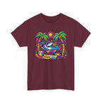 Beach Shark Hammock T‑Shirt — Tropical Summer Vibes Graphic Tee