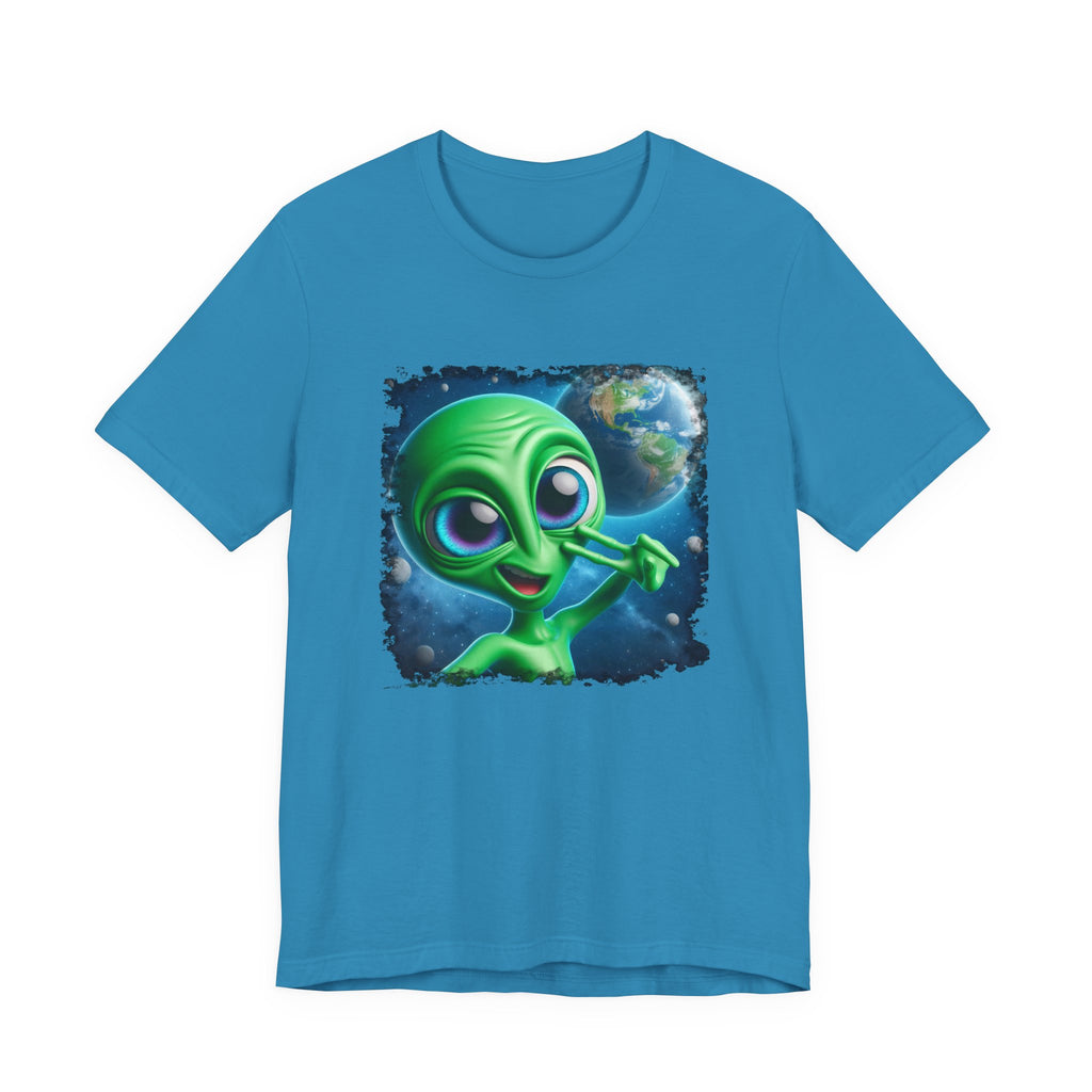 Unisex Jersey Alien Selfie Short Sleeve Tee