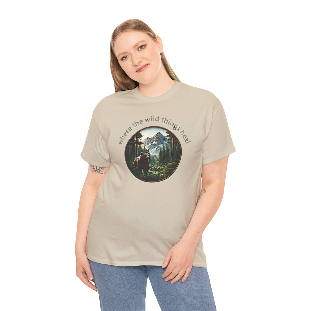 Where the Wild Things Heal - Outdoor Meditation T-Shirt
