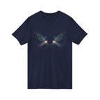 Fairy Mirror V-Neck Tee — Ethereal Twin Fairy Graphic Shirt