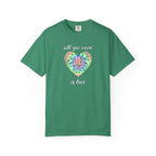 Rainbow Heart Tie-Dye Style T-Shirt — "All You Need Is Love" Graphic Tee
