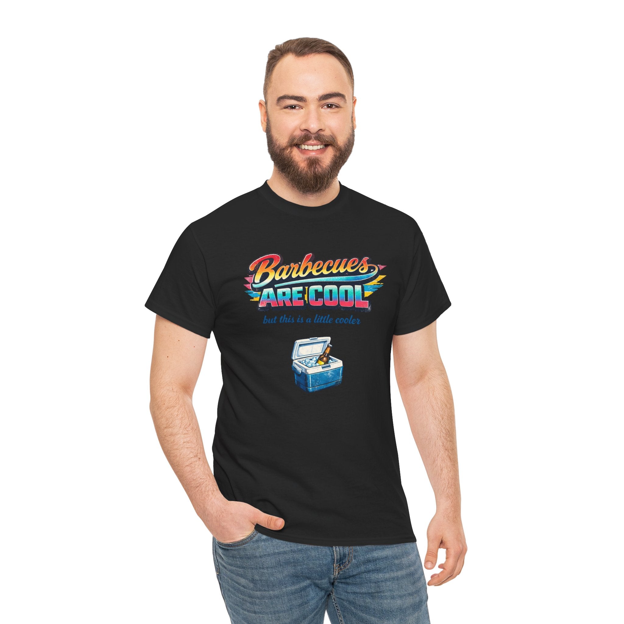 Barbecues Are Cool but this is a little cooler Funny Retro BBQ Tee