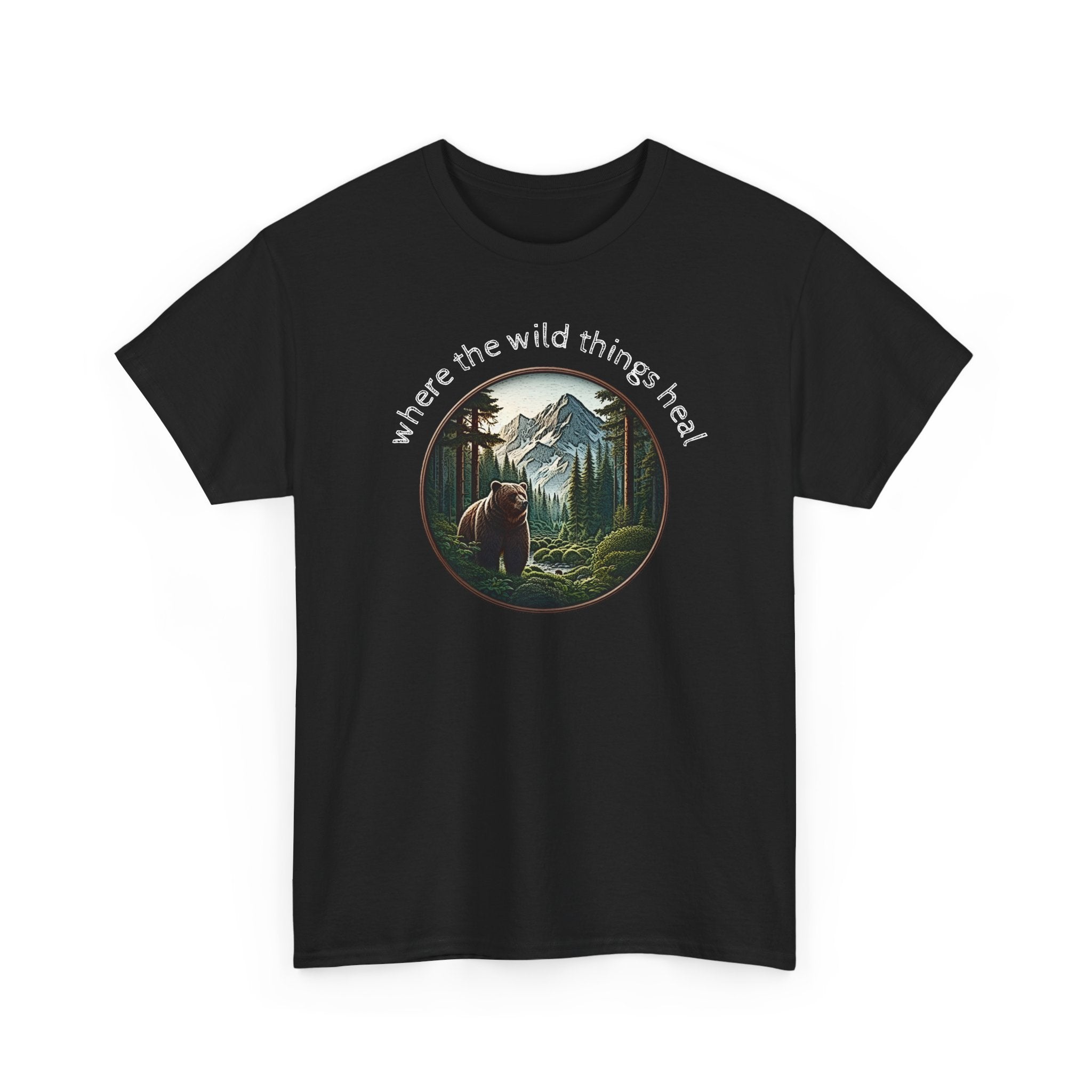 Where the Wild Things Heal - Outdoor Meditation T-Shirt
