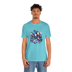 Retro Glitch City T-Shirt — Neon Vaporwave Pixel Tech Devices Tee