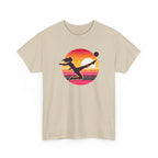 Football Soccer Silhouette Tee — Retro Sunset Football T-Shirt