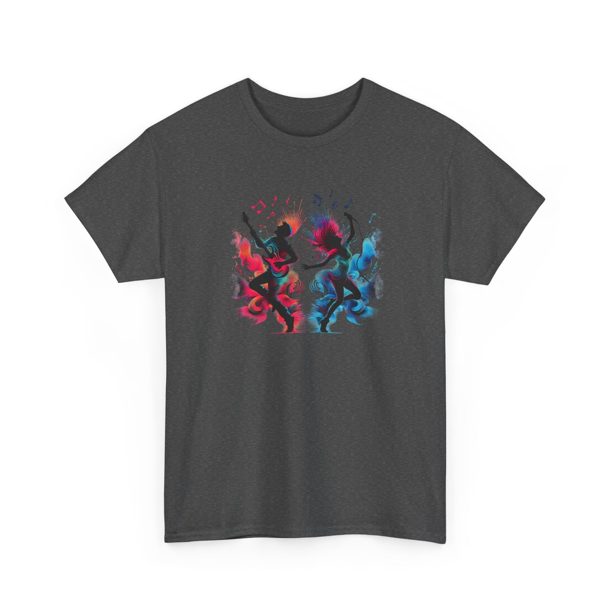 Music And Dance T-Shirt — Colorful Silhouette Graphic Tee