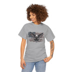 Patriotic Eagle T-Shirt — Distressed American Flag Graphic