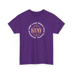 Stay Awesome Graphic Tee — "Stay Wild, Loud, Weird, Cool, Groovy, Awesome"
