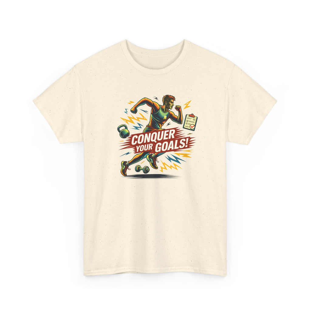 Conquer Your Goals! Athletic Motivational Tee