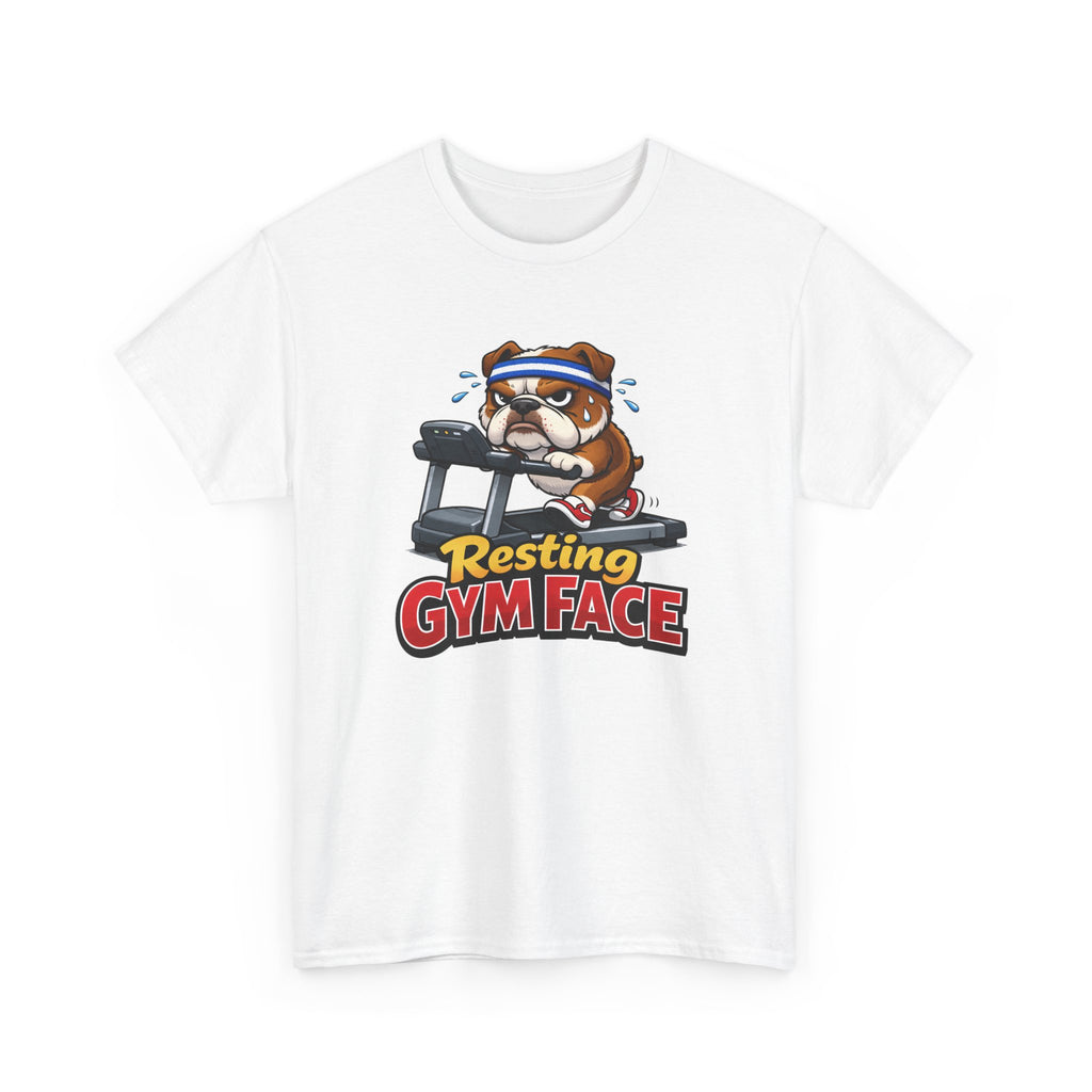 Resting Gym Face T-Shirt — Funny Bulldog Workout Tee
