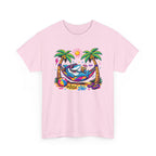 Beach Shark Hammock T‑Shirt — Tropical Summer Vibes Graphic Tee
