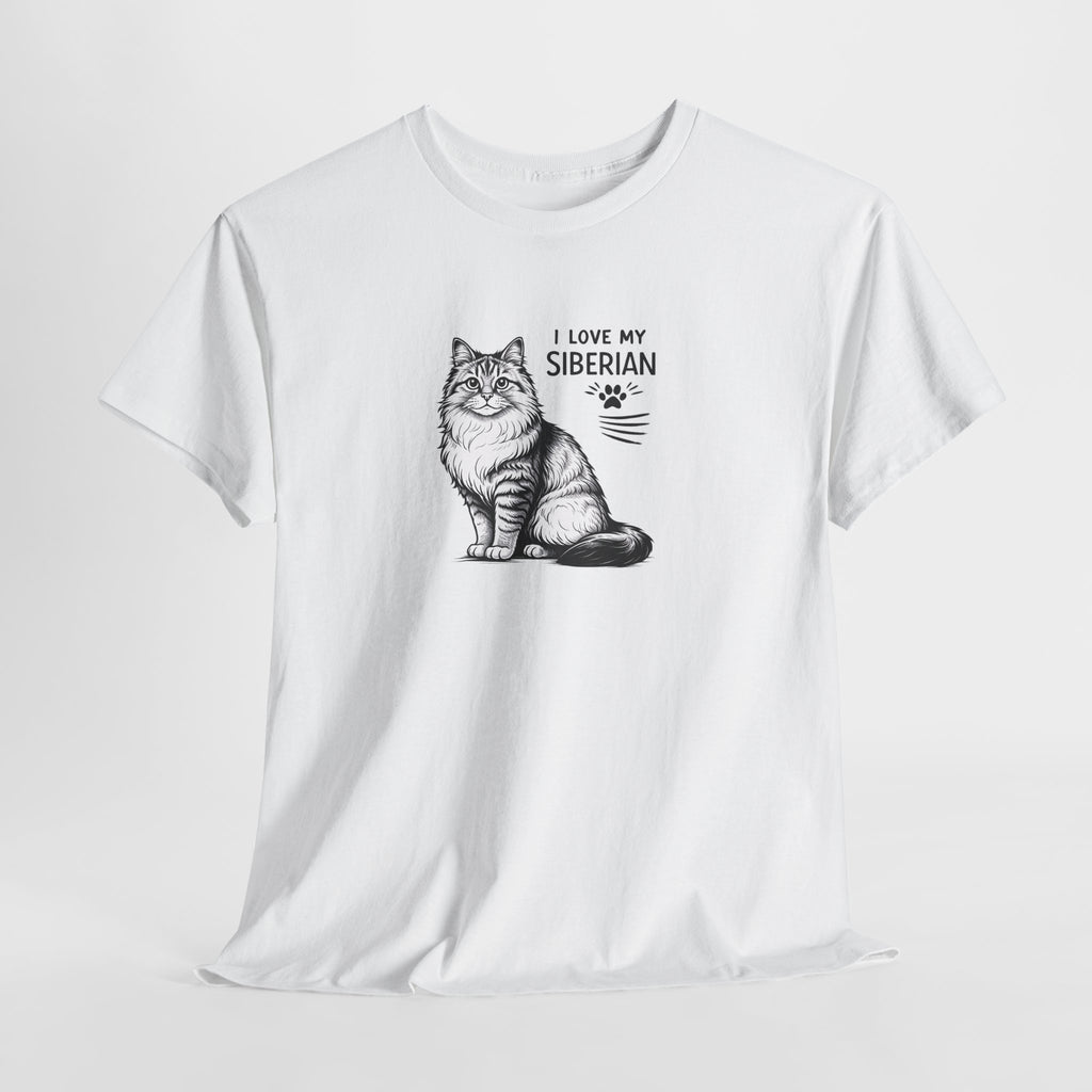 Siberian Cat T-Shirt — "I Love My Siberian" Tee