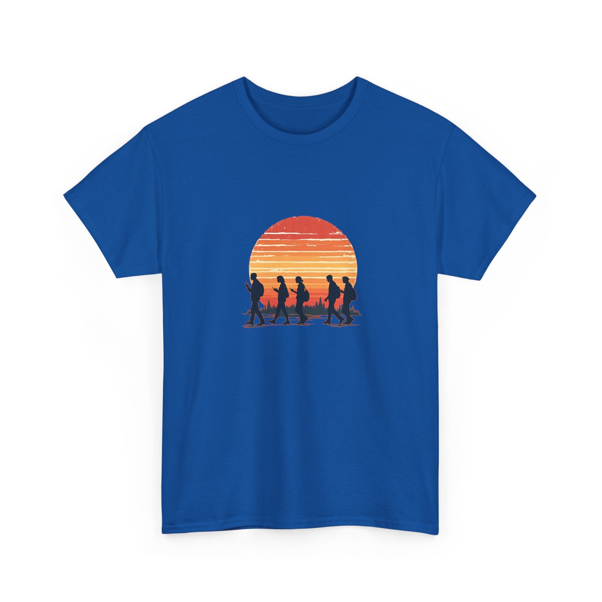 Sunset Smartphone Zombies T-Shirt — Retro Graphic Tee