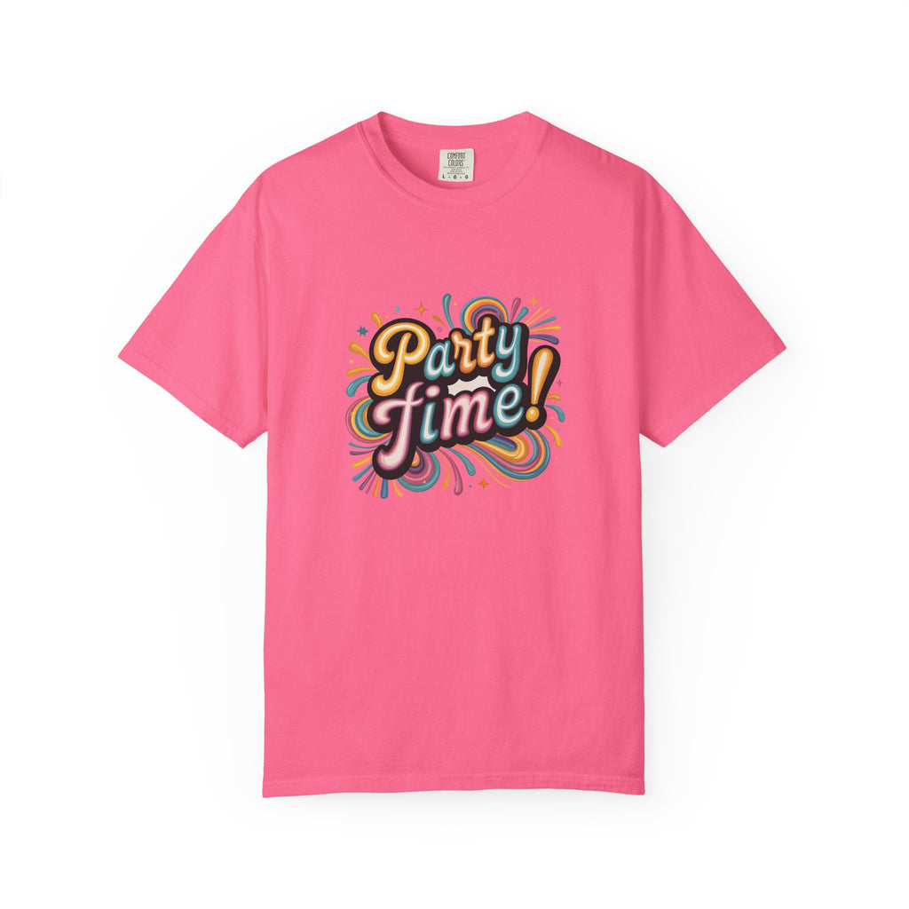 Party Time! Graphic T-Shirt — Retro Colorful Celebration Tee
