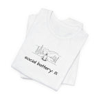 Social Battery Low T-Shirt — Minimal Nature Camping Graphic Introvert Tee