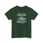 Embracing the Chaos T‑Shirt — Playful Raccoon & Messy Wardrobe Graphic Tee