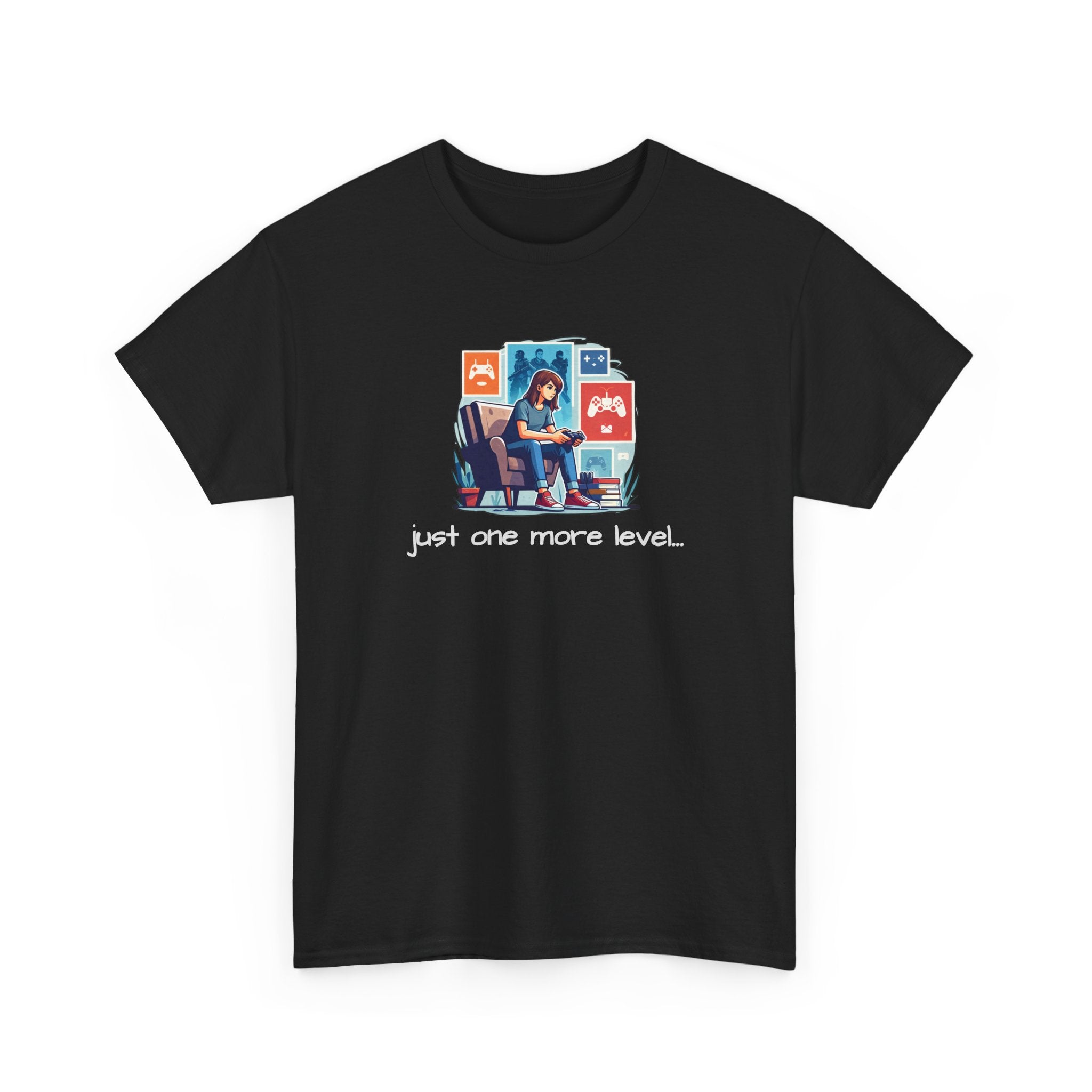 Girl Gamer Arcade T‑Shirt — "Just One More Level" Retro Video Game Tee