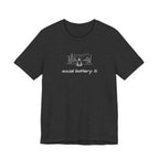 Social Battery Low T-Shirt — Minimal Nature Camping Graphic Introvert Tee