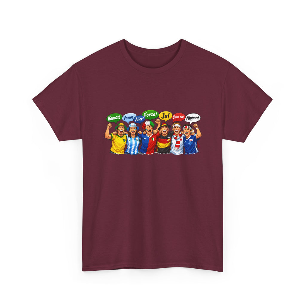 Soccer Fans Group Graphic Tee — World Cup Multinational Fans Shirt