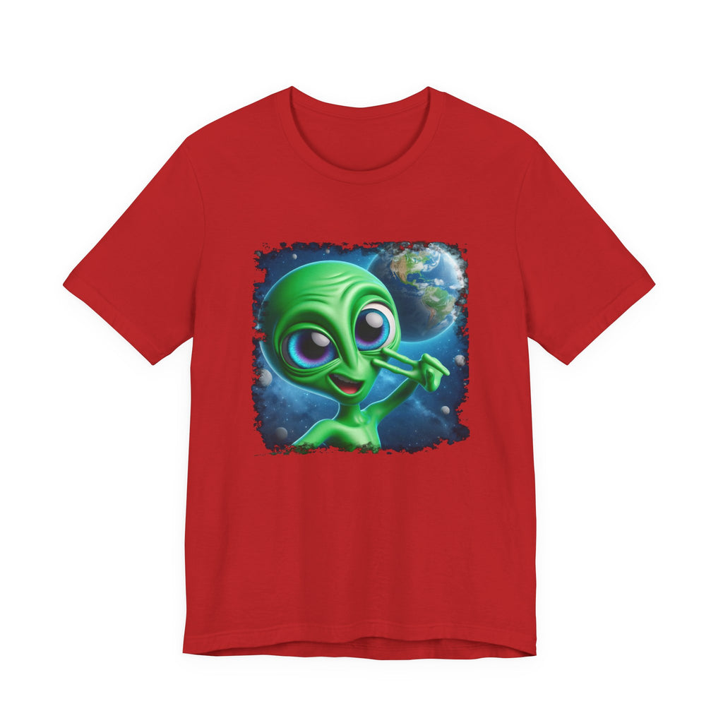 Unisex Jersey Alien Selfie Short Sleeve Tee