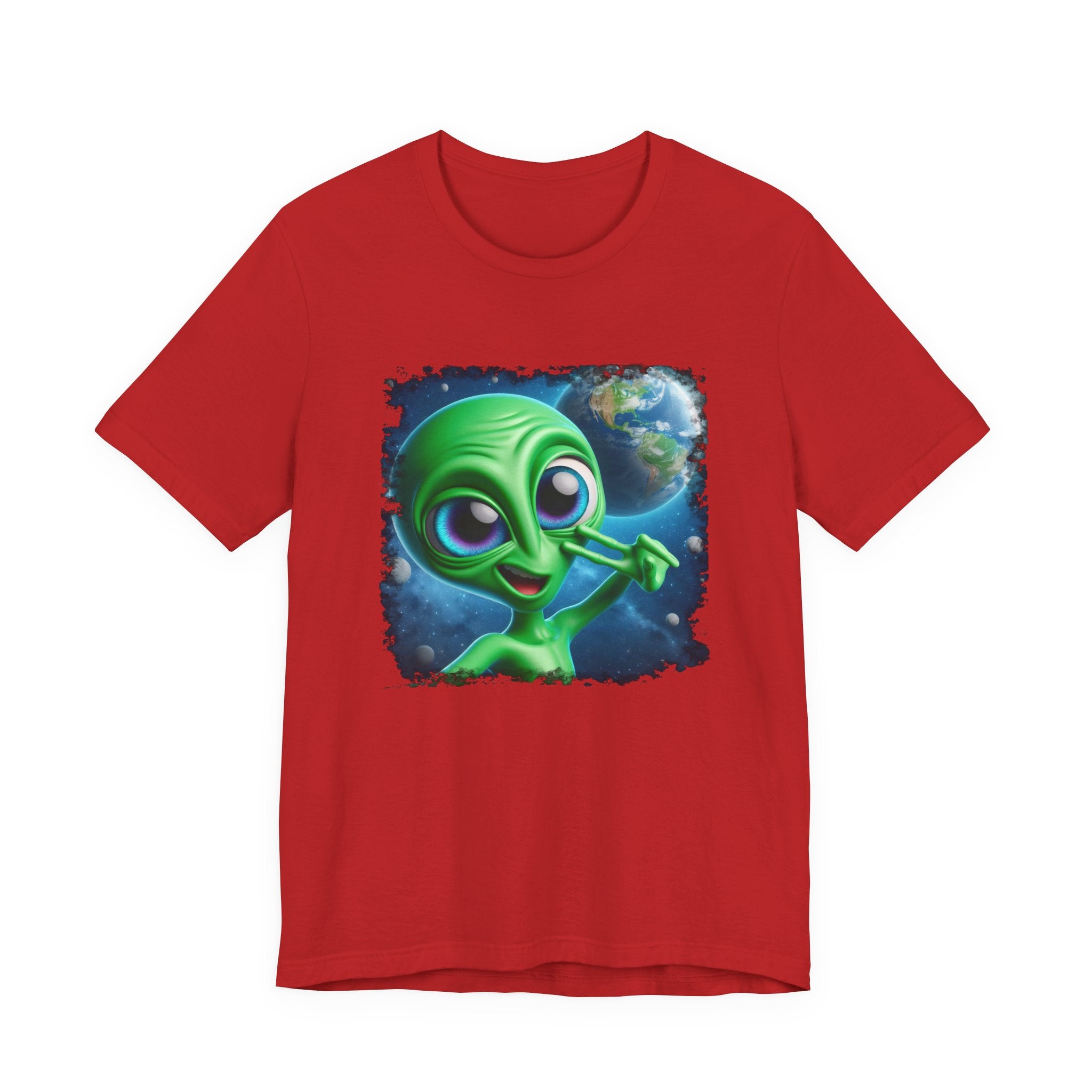 Unisex Jersey Alien Selfie Short Sleeve Tee