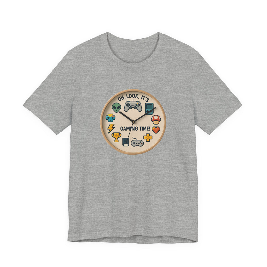 Gaming Time Graphic Tee — "Oh, Look, It's Gaming Time" Video Game Controller Shirt
