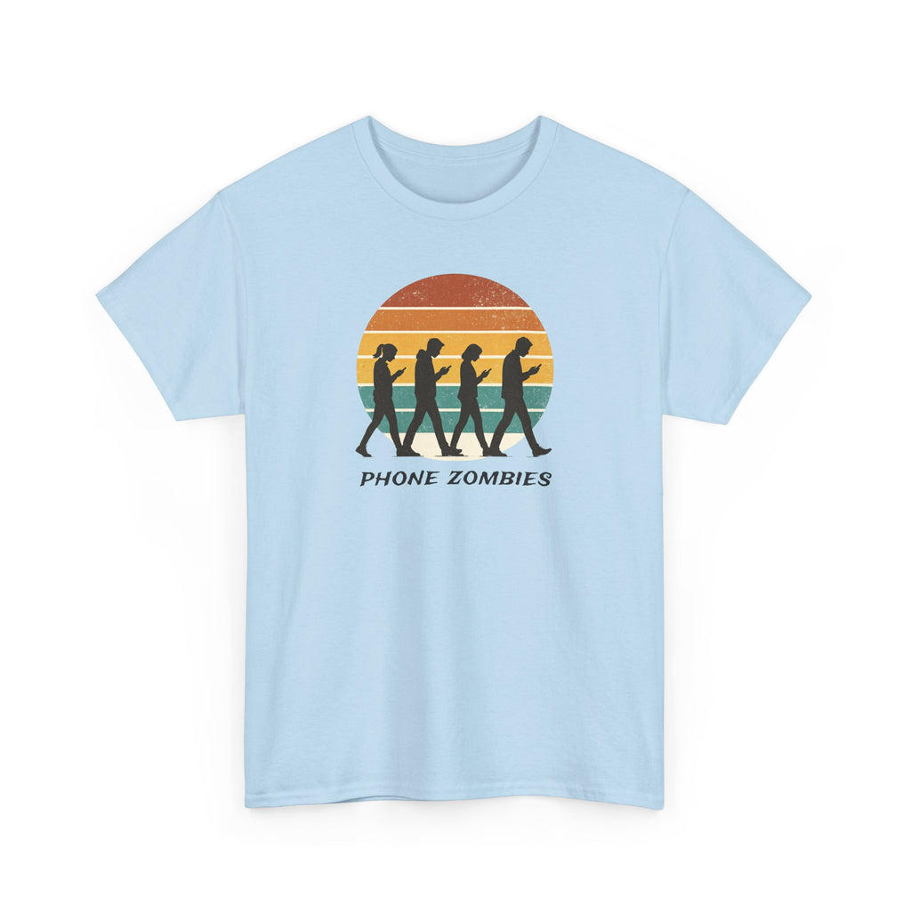 Retro Walking Silhouette T‑Shirt - Smartphone Zombies