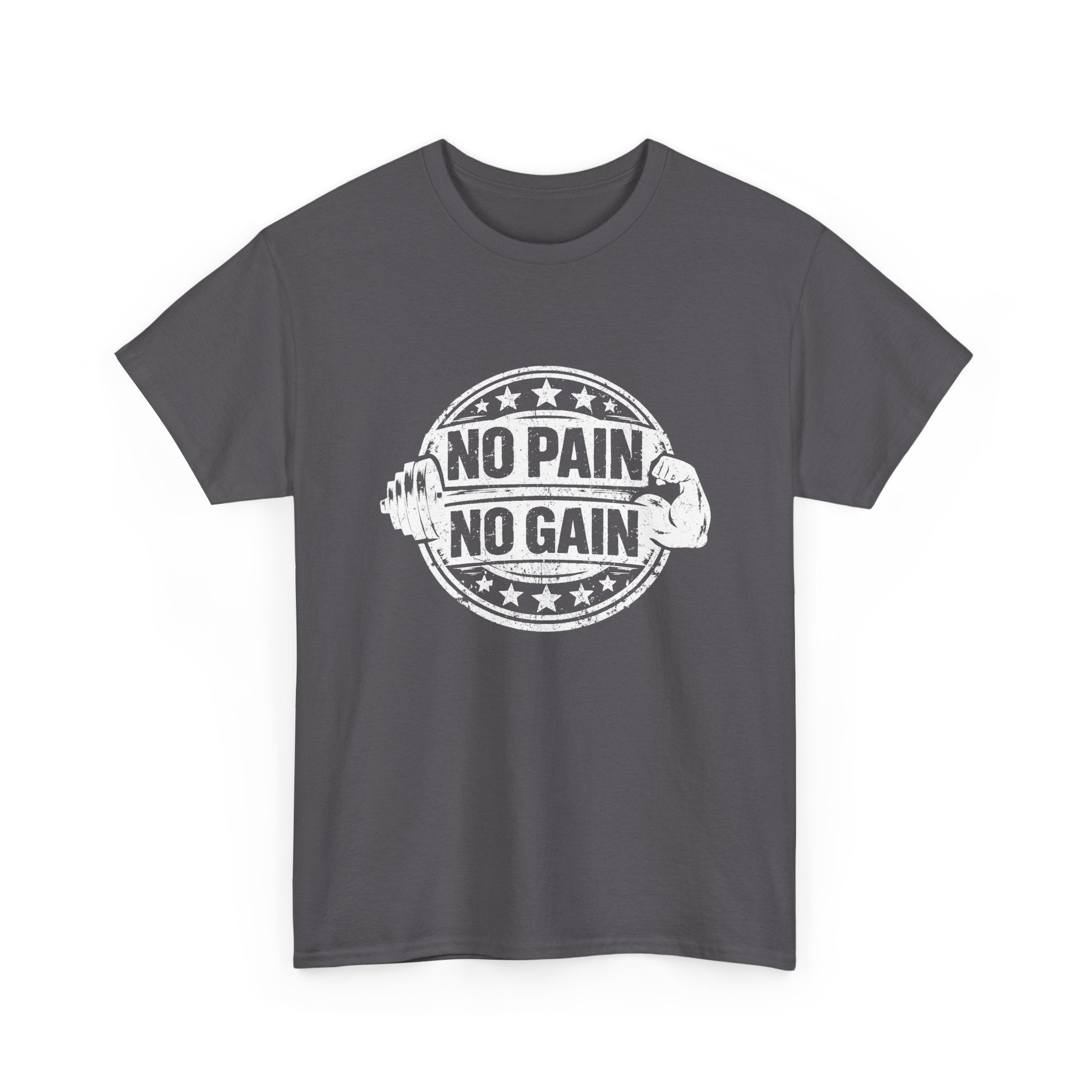 No Pain No Gain Gym T-Shirt — Motivational Workout Tee