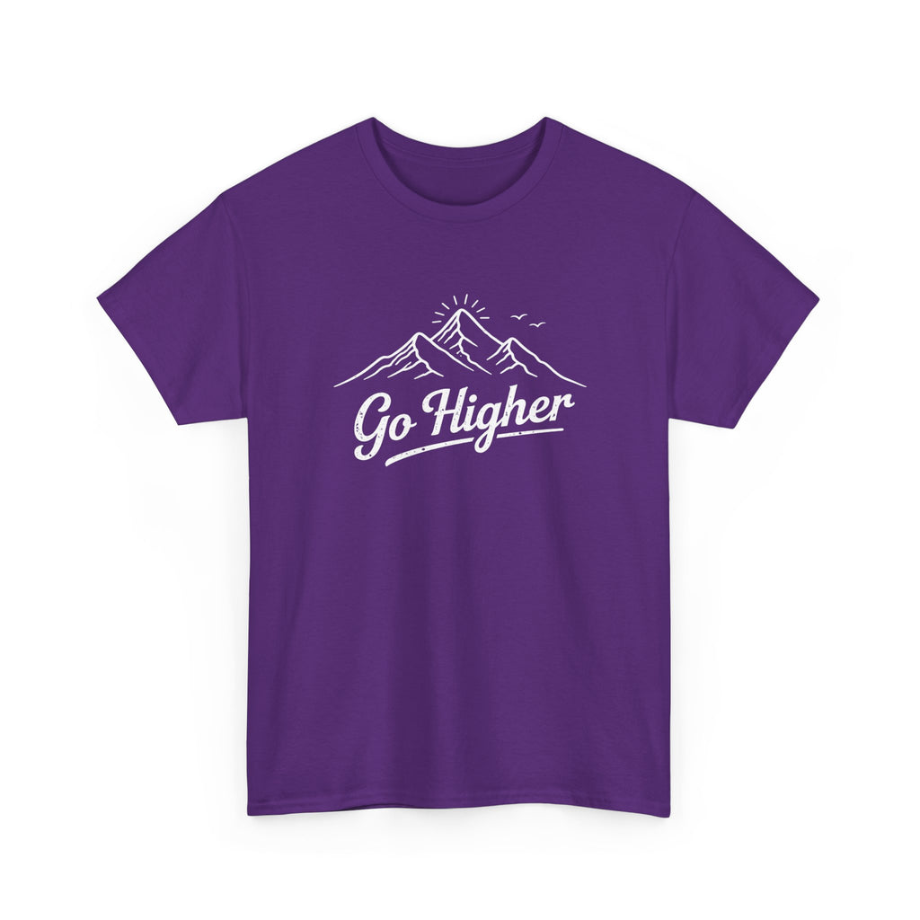 Go Higher Mountain Tee — Inspirational Outdoor Hiking  Climbing Graphic T-Shirt