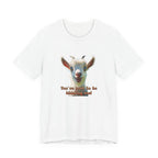 Funny illustrated goat portrait on a black background with bold pun quote text reading ‘You’ve goat to be kidding me!’.