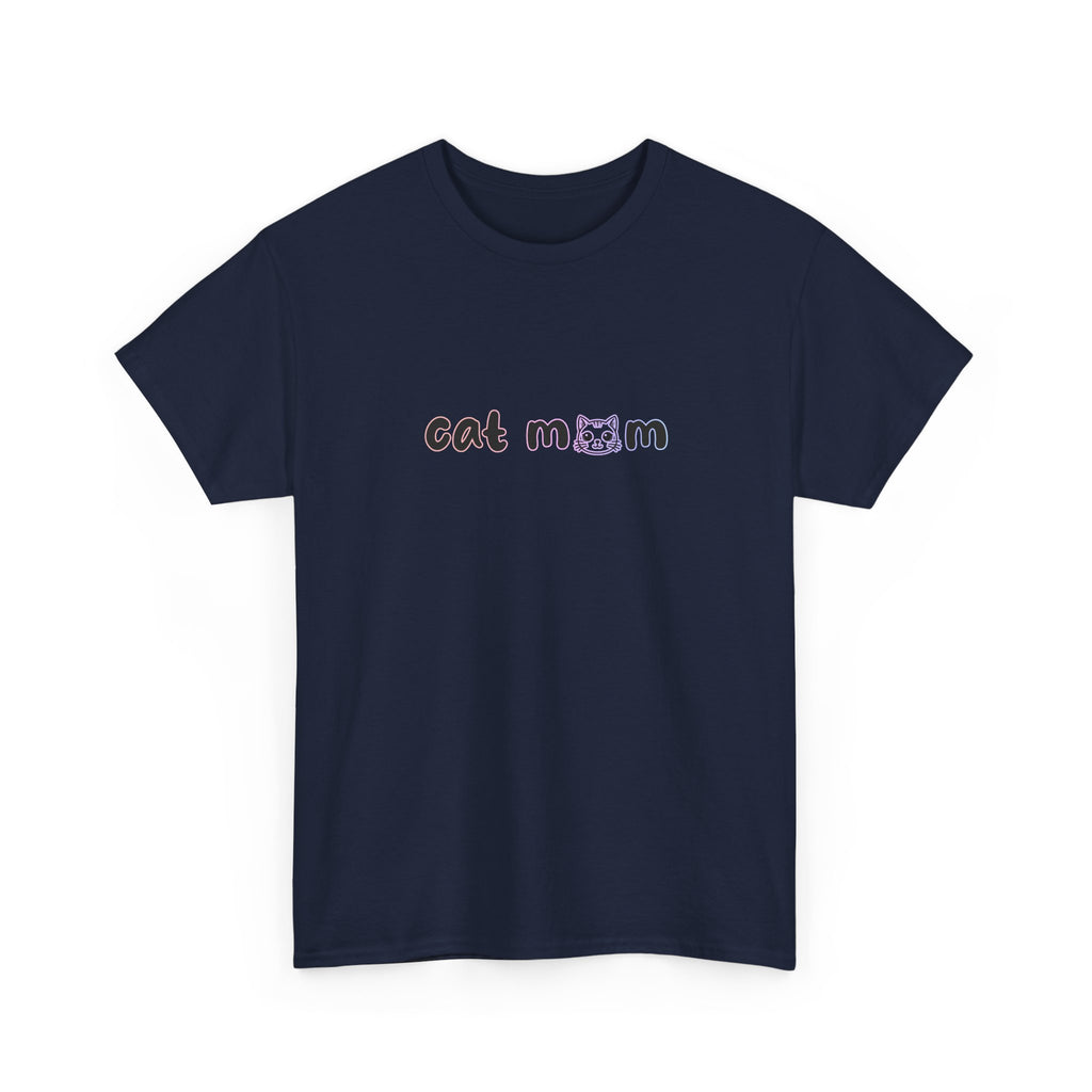 Cat Mom T-Shirt — Cute Minimalist Cat Mom Tee