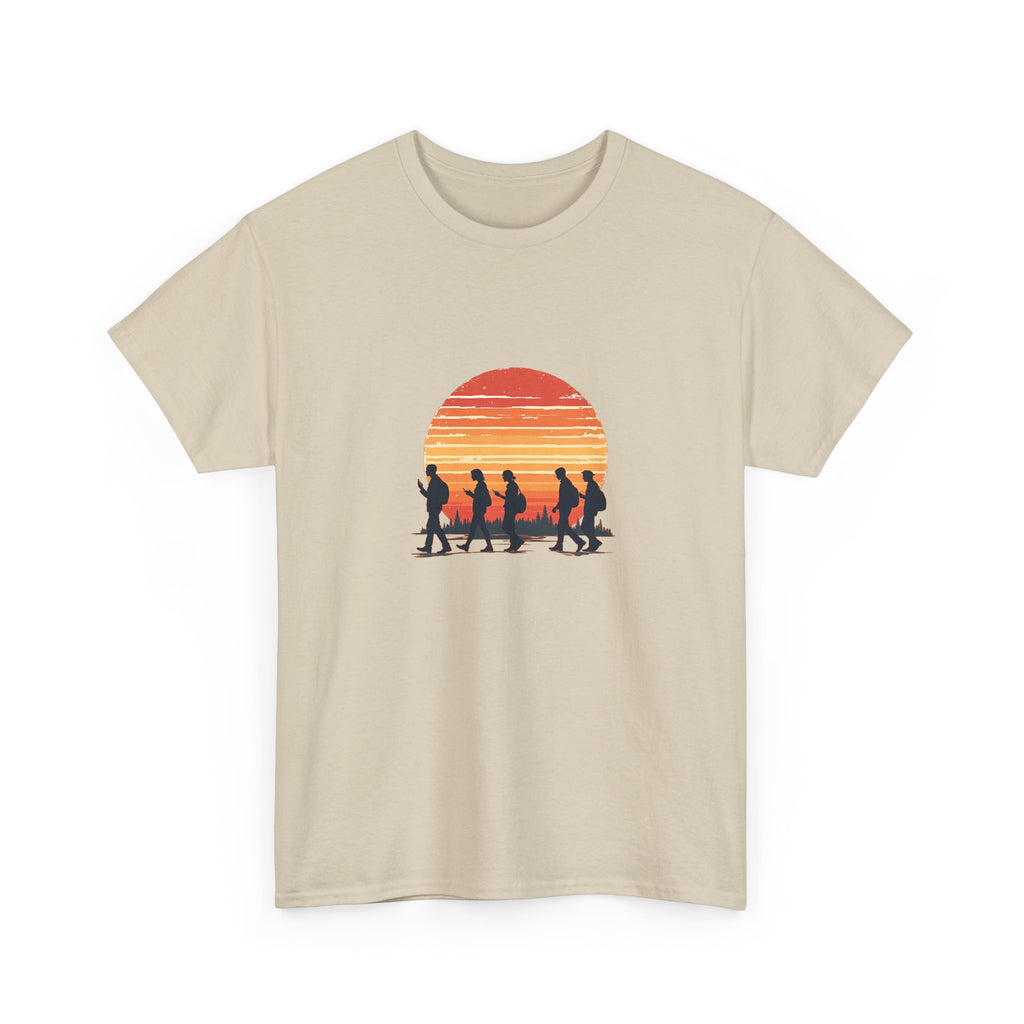 Sunset Smartphone Zombies T-Shirt — Retro Graphic Tee