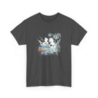 Silhouette Musicians Tee - Artistic Swirl Music Graphic Shirt