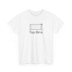 Top Bins T-Shirt – Minimal Soccer Goal Graphic Tee
