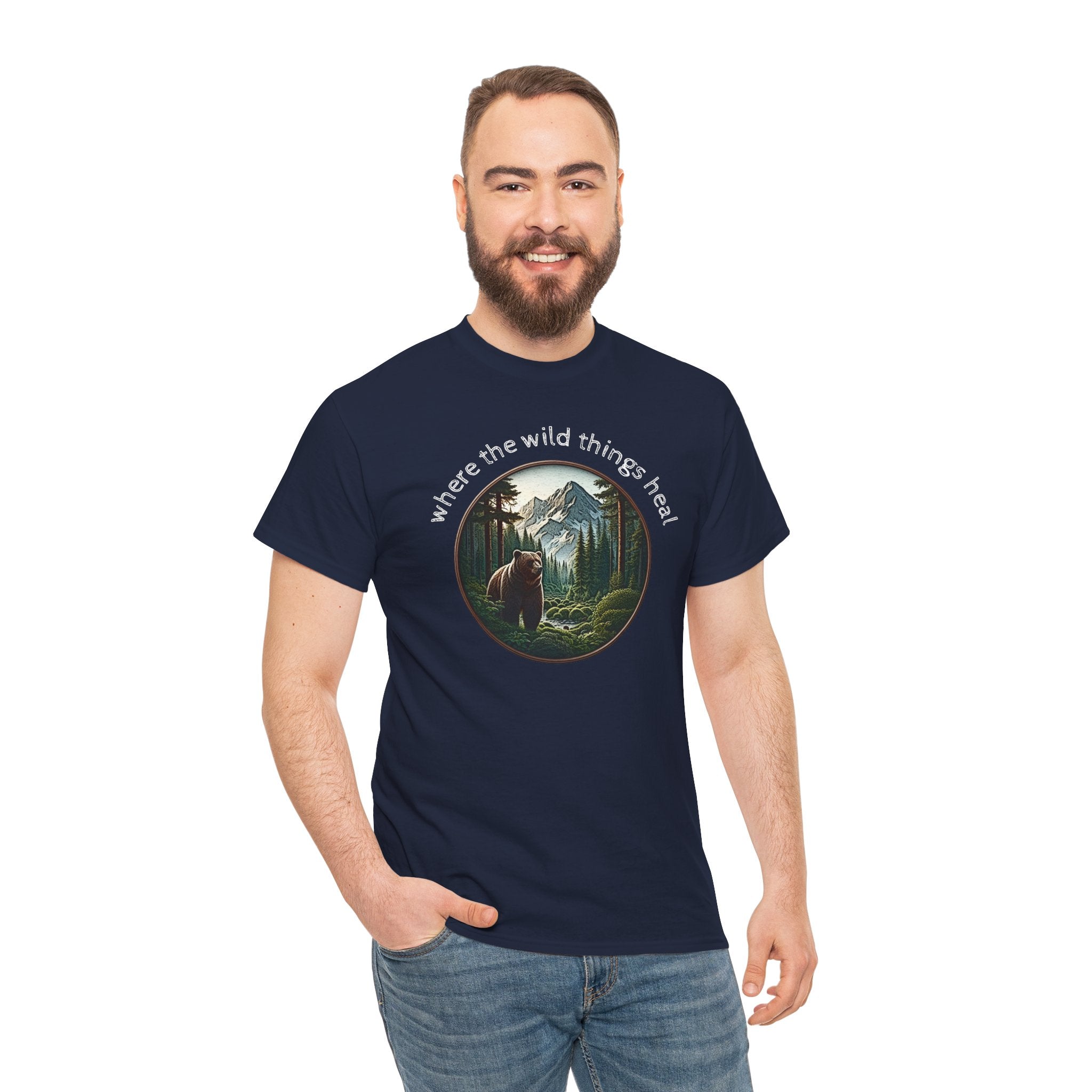 Where the Wild Things Heal - Outdoor Meditation T-Shirt