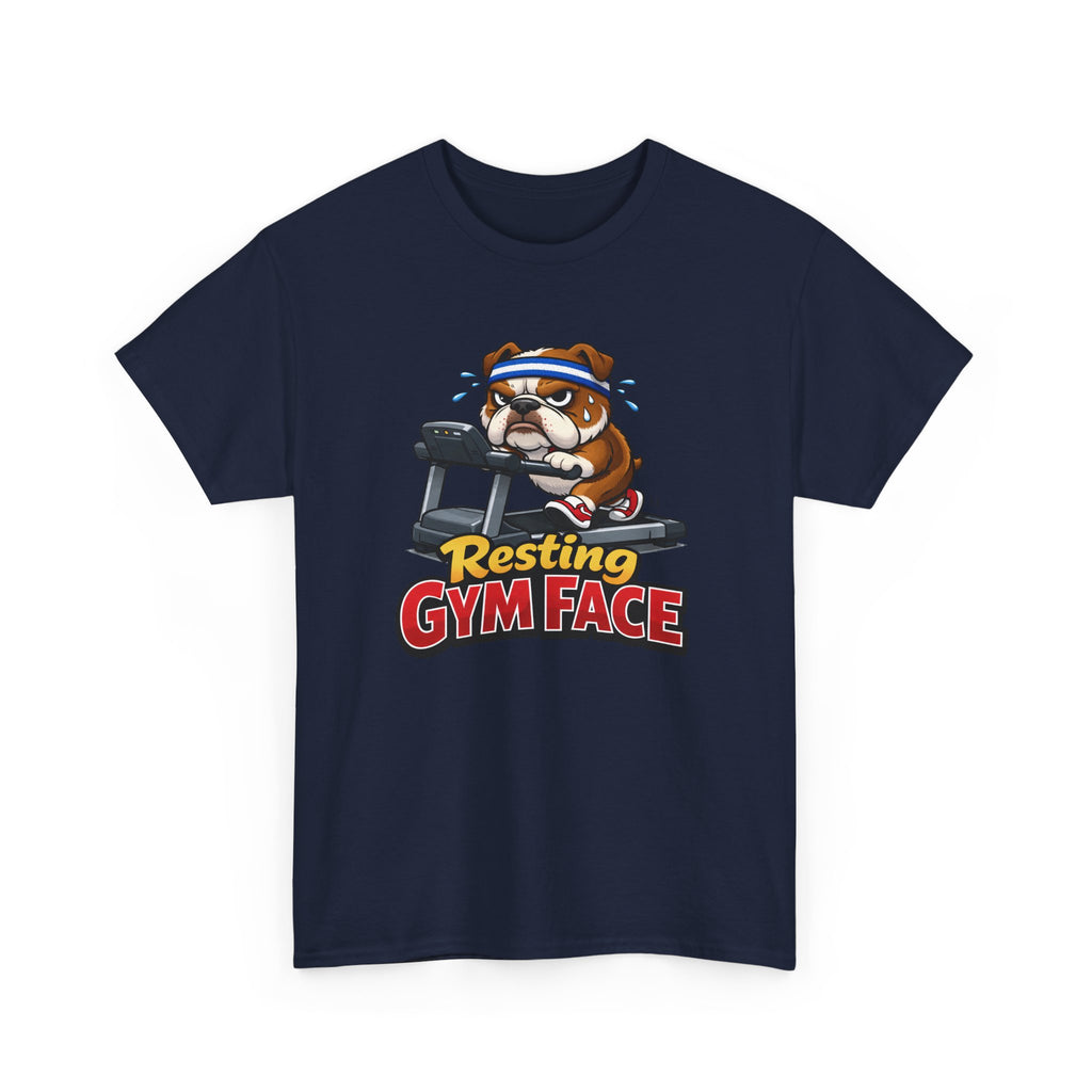 Resting Gym Face T-Shirt — Funny Bulldog Workout Tee