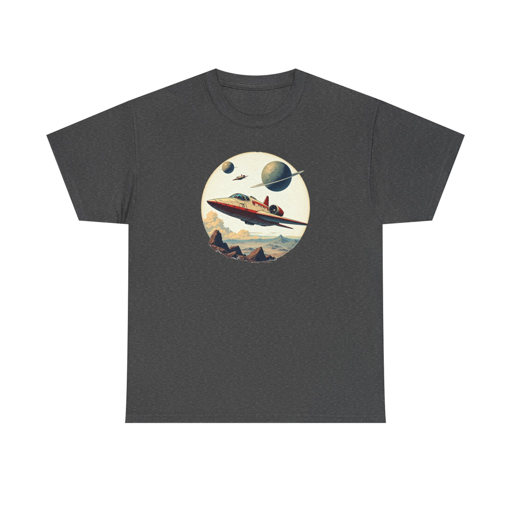 Retro Space T‑Shirt — Vintage Sci‑Fi Rocket Tee