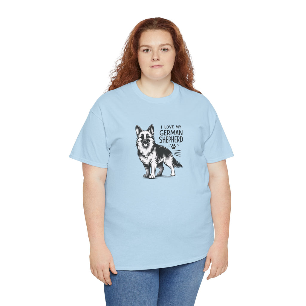 I Love My German Shepherd T-Shirt — Cute German Shepherd Dog Tee for Dog Lovers
